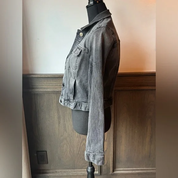a.n.a Charcoal wash stretch denim Jean Jacket Euc medium - Picture 3 of 7